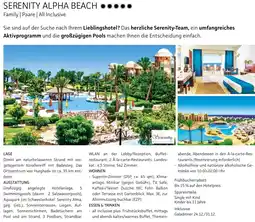Alltours Serenity alpha beach Angebot