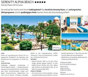Alltours Serenity alpha beach Angebot