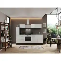 XXXLutz Küchenblock 250 cm in Grau, Weiß Angebot