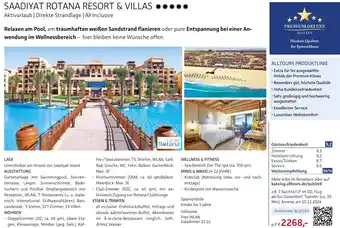 Alltours Saadiyat Rotana Resort & Villas Angebot