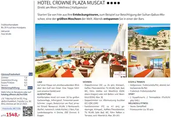 Alltours Hotel Crowne Plaza Muscat Angebot