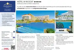 Alltours Hotel W Muscat Angebot