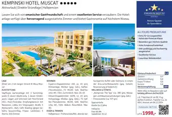 Alltours Kempinski Hotel Muscat Angebot