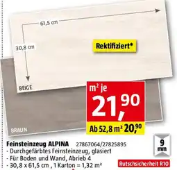 Bauhaus Feinsteinzeug ALPINA Angebot