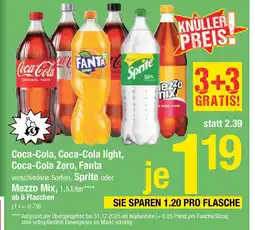 Maximarkt Coca-Cola light, Coca-Cola Zero, Fanta verschiedene Sorten, Sprite oder Mezzo Mix Maximarkt Angebot