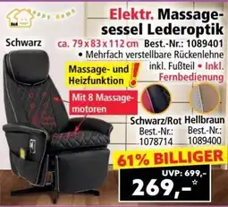 Norma HappyHome Elektrischer Massagesessel Lederoptik Angebot
