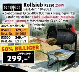 Norma Scheppach Garten-Rollsieb RS350 Angebot
