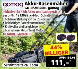 Norma Gomag Akku-Rasenmäher GO-RSM320BL Angebot