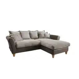 XXXLutz Ecksofa in Chenille, Mikrofaser Dunkelbraun, Hellbraun Angebot