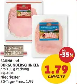 PENNY Sauna- od. burgunderschinken Angebot