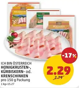 PENNY Ich bin österreich honigkrusten-, kürbiskern- od. krenschinken Angebot
