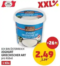 PENNY Ich bin österreich joghurt griechischer art Angebot