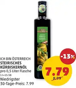 PENNY Ich bin österreich steirisches kürbiskernöl Angebot