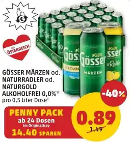PENNY Gösser märzen od. naturradler od. naturgold alkoholfrei Angebot