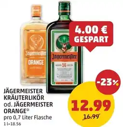 PENNY Jägermeister kräuterlikör od. jägermeister orange Angebot