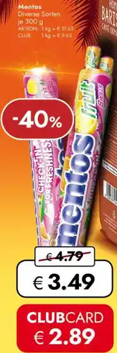 Travel FREE Mentos Angebot