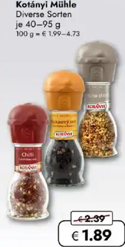 Travel FREE Kotányi Mühle Angebot