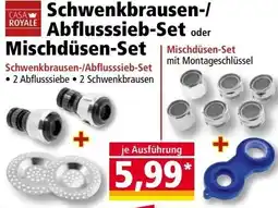 Norma Schwenkbrausen-/ Abflusssieb-Set oder Mischdüsen-Set Angebot