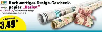 Norma * Hochwertiges Design Geschenkpapier,,Herbst Angebot