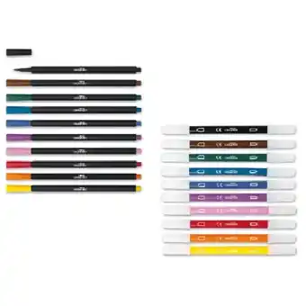 Lidl Stifte-Set, 10 Stück Fineliner oder Brushliner Lidl Angebot