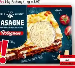 Norma Villa Gusto Lasagne Bolognese Angebot