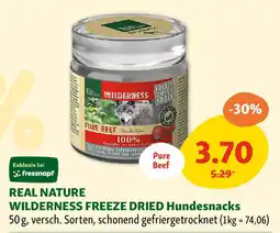 Fressnapf Real nature wilderness freeze dried hundesnacks Angebot