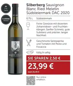 Interspar Silberberg Sauvignon Blanc Ried Meletin Südsteiermark DAC 2020 Angebot