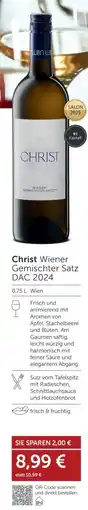 Weinwelt Interspar Christ Wiener Gemischter Satz DAC 2024 Angebot