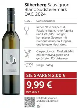 Weinwelt Interspar Silberberg Sauvignon Blanc Südsteiermark DAC 2024 Angebot