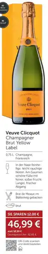Weinwelt Interspar Veuve Clicquot Champagner Brut Yellow Label Angebot