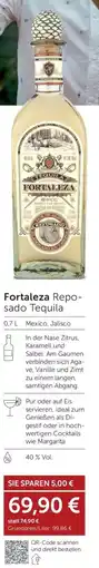 Weinwelt Interspar Fortaleza Repo- sado Tequila Angebot