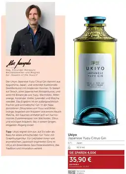 Weinwelt Interspar Ukiyo Japanese Yuzu Citrus Gin Angebot