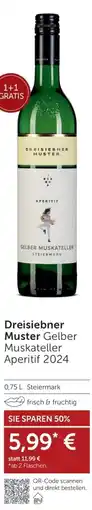 Weinwelt Interspar Dreisiebner Muster Gelber Muskateller Aperitif 2024 Angebot