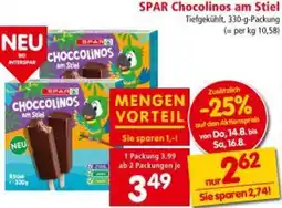 Interspar SPAR Chocolinos am Stiel Angebot
