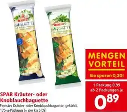 Interspar SPAR Kräuter- oder Knoblauchbaguette Angebot