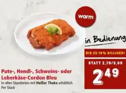 Interspar Pute-, Hendl-, Schweins- oder Leberkäse-Cordon Bleu Angebot
