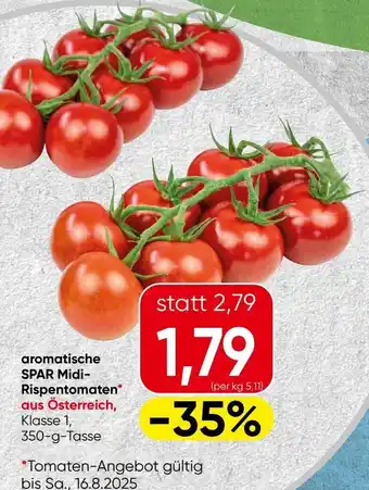 Spar Aromatische Midi-Rispentomaten Angebot