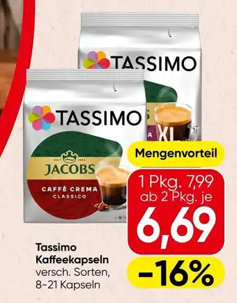 Spar Tassimo Kaffeekapseln Angebot