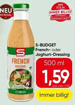 Spar S-BUDGET French- oder Joghurt-Dressing Angebot