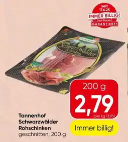 Spar Tannenhof Schwarzwälder Rohschinken Angebot