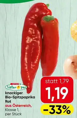Spar knackiger Bio-Spitzpaprika Rot Angebot