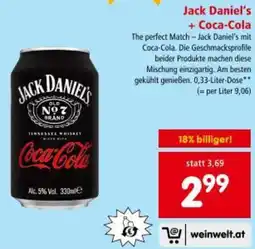 Interspar Jack Daniel's + Coca-Cola Angebot