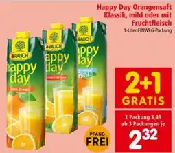 Interspar Happy Day Orangensaft Klassik, mild oder mit Fruchtfleisch Angebot