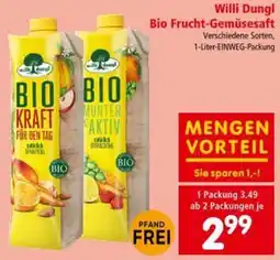 Interspar Willi Dungl Bio Frucht-Gemüsesaft Angebot