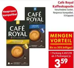 Interspar Café Royal Kaffeekapse Angebot
