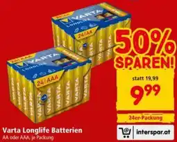 Interspar Varta Longlife Batterien Angebot