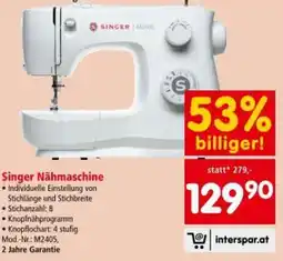 Interspar Singer Nähmaschine Angebot