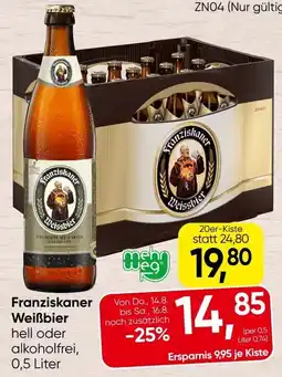 Spar Franziskaner Weissbier Angebot