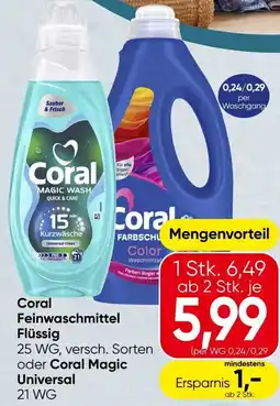 Spar Coral Feinwaschmittel Flüssig Angebot