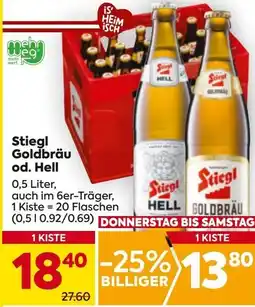 Billa Stiegl Goldbräu od. Hell Angebot